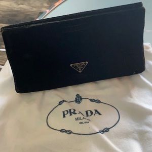 Vintage velvet Prada cosmetics bag